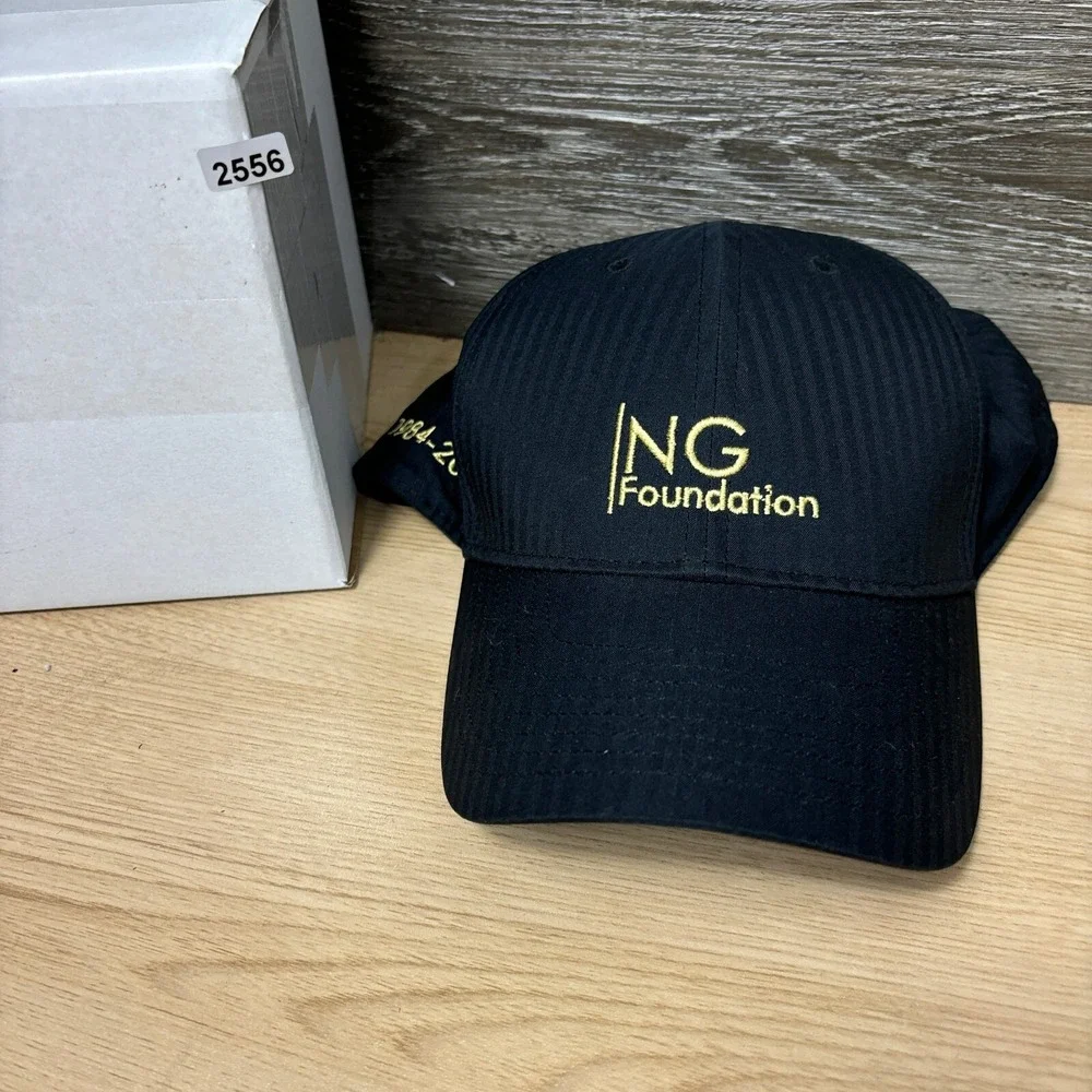 NG Foundation Hat Cap Strap Back Black Performance‎ Nike Athletic Adjustable
